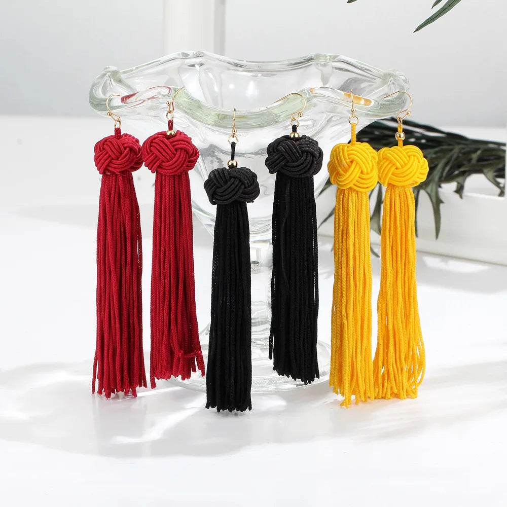 Bohemia Ethnic tassel Drop Earrings For women