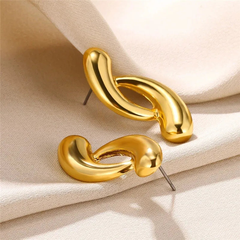 2024 New Fashion Metal Circle Drop Earrings for Woman