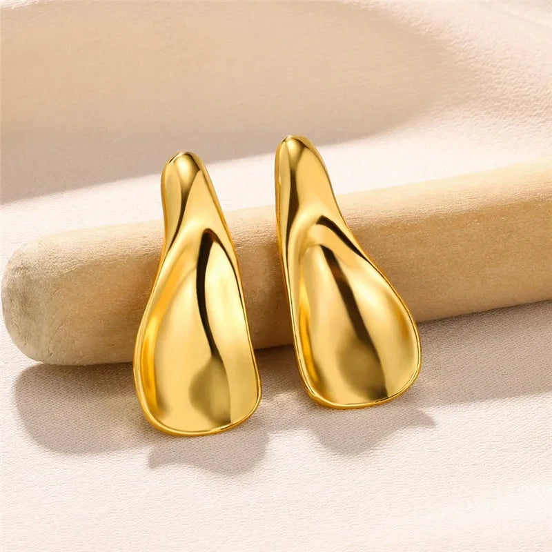 2024 New Fashion Metal Circle Drop Earrings for Woman