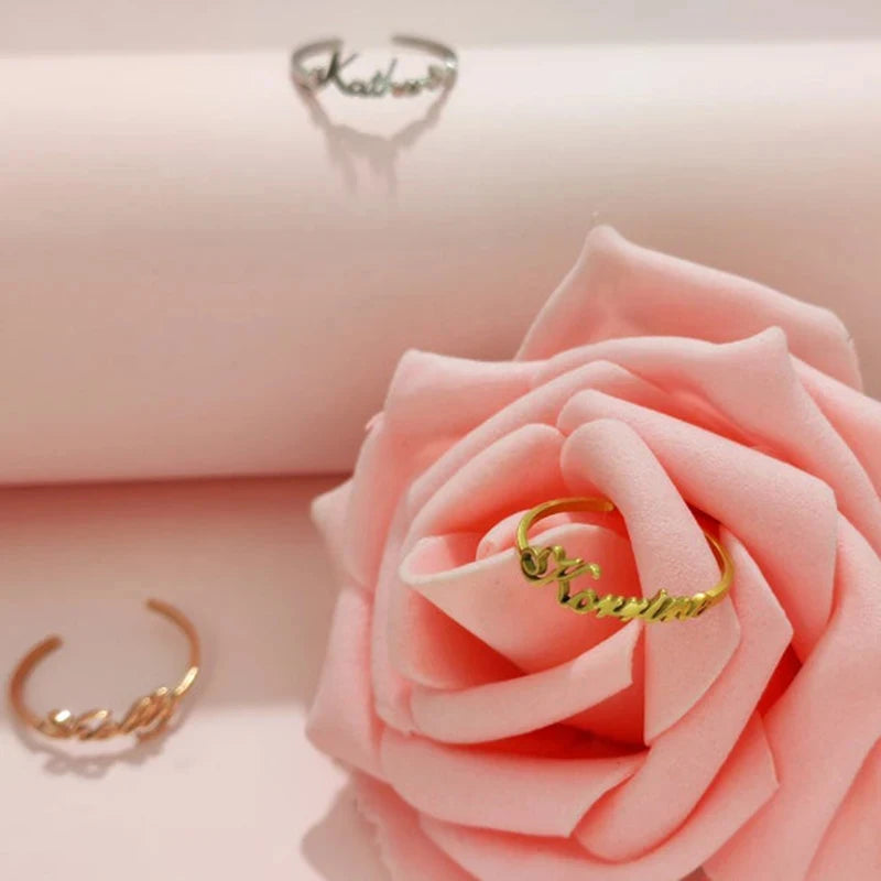 Simple Custom Name Rings for Women