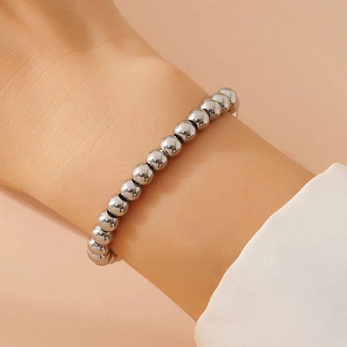 New Stainless Steel Beads Couple Bracelet for Men and Women