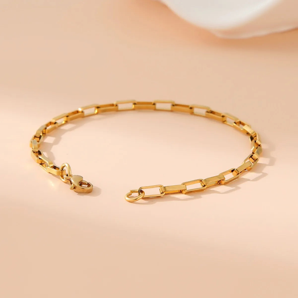 New Stainless Steel Box Chain Ins Style 18k Bracelet Simple Women's Bracelet Jewelry Accessories