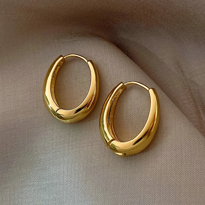 2024 New Fashion Metal Circle Drop Earrings for Woman