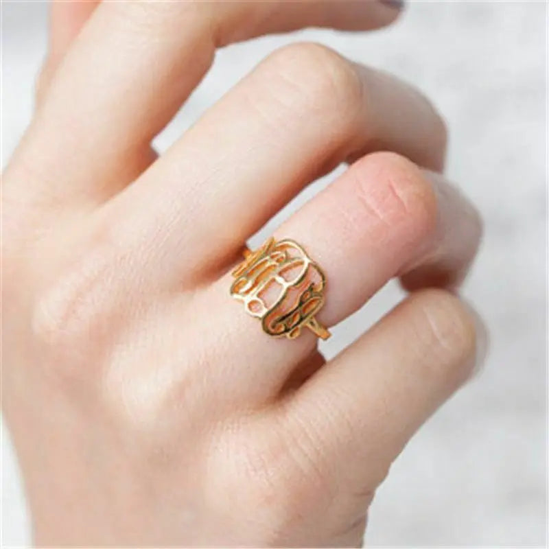 Women's Initial Letter Name Rings Best Jewelry Gift