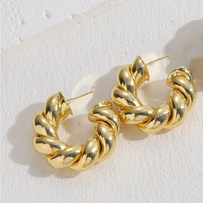 Jewelry Cool Style Hot Sale Big Thick Circle Hoop Earrings