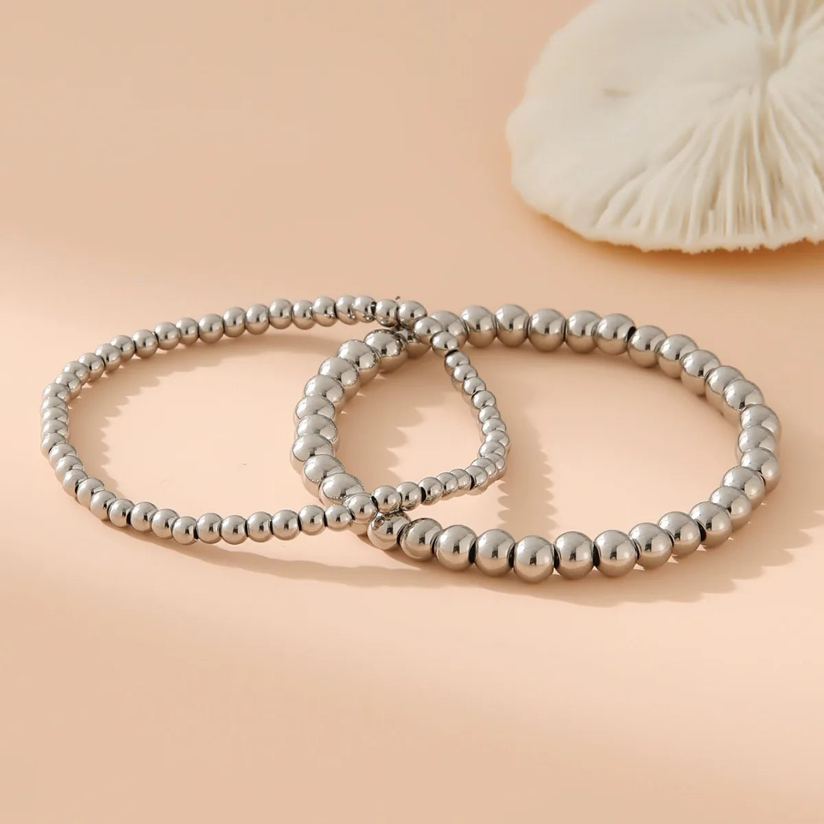 New Stainless Steel Beads Couple Bracelet for Men and Women