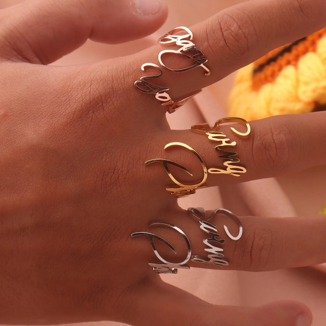 Ring For Women Gold Double Names