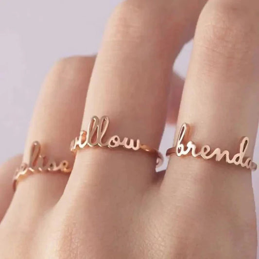 Simple Custom Name Rings for Women