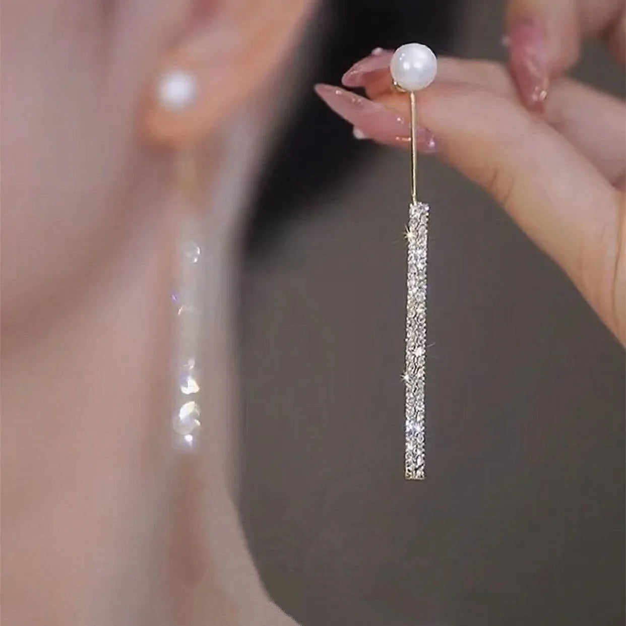 Trend Unique Design Elegant Exquisite Light Luxury Long Tassel Earrings