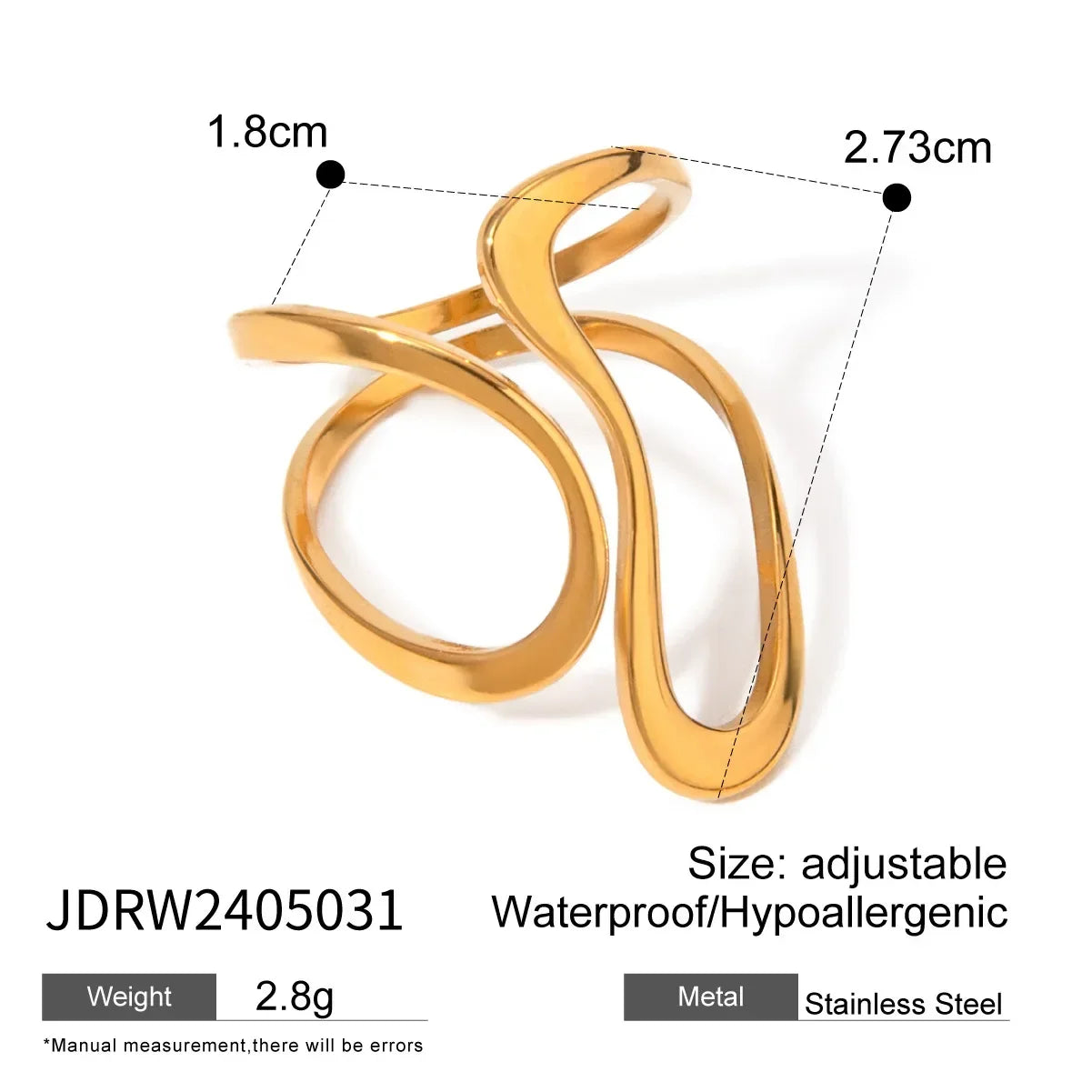 XINYI Rust Proof Stainless Steel Big Personal Ring Stylish