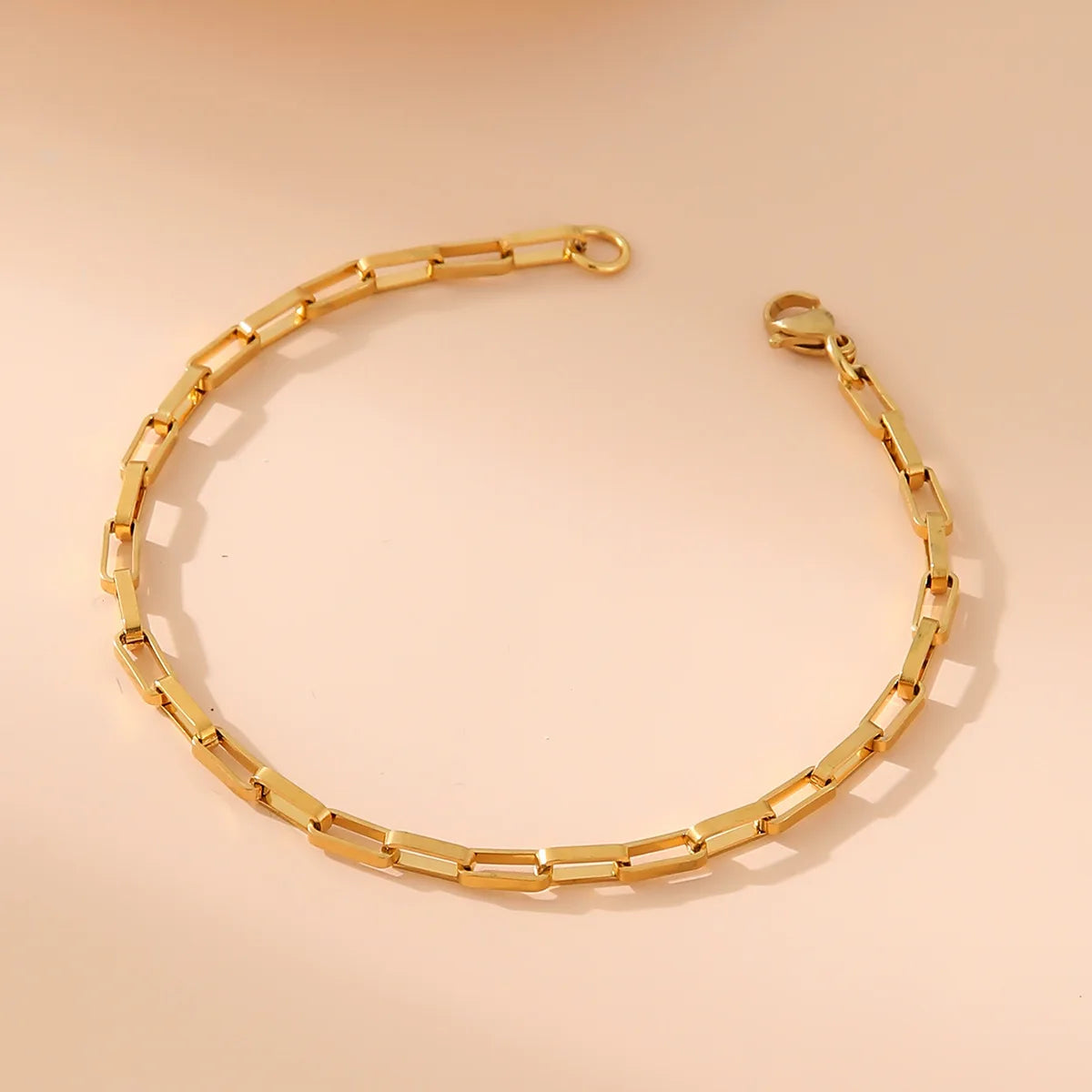 New Stainless Steel Box Chain Ins Style 18k Bracelet Simple Women's Bracelet Jewelry Accessories