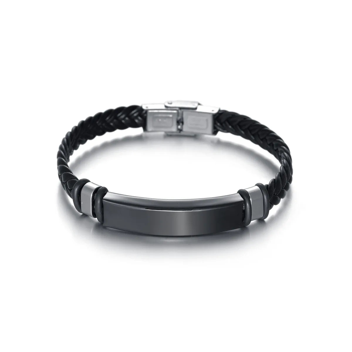 Stainless Steel Leather Custom Bracelet For American Football Rugby Men and Women 21cm