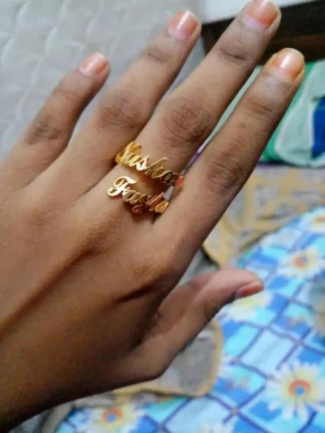 Ring For Women Gold Double Names