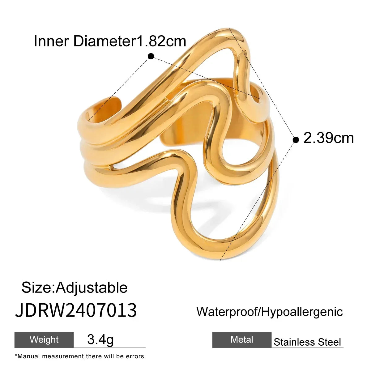 XINYI Rust Proof Stainless Steel Big Personal Ring Stylish