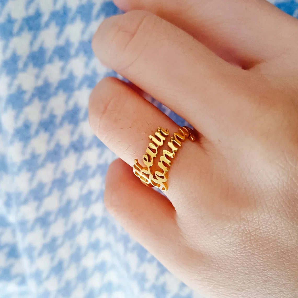 Ring For Women Gold Double Names