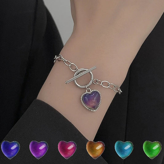 Mood Bracelet Peach Heart Love