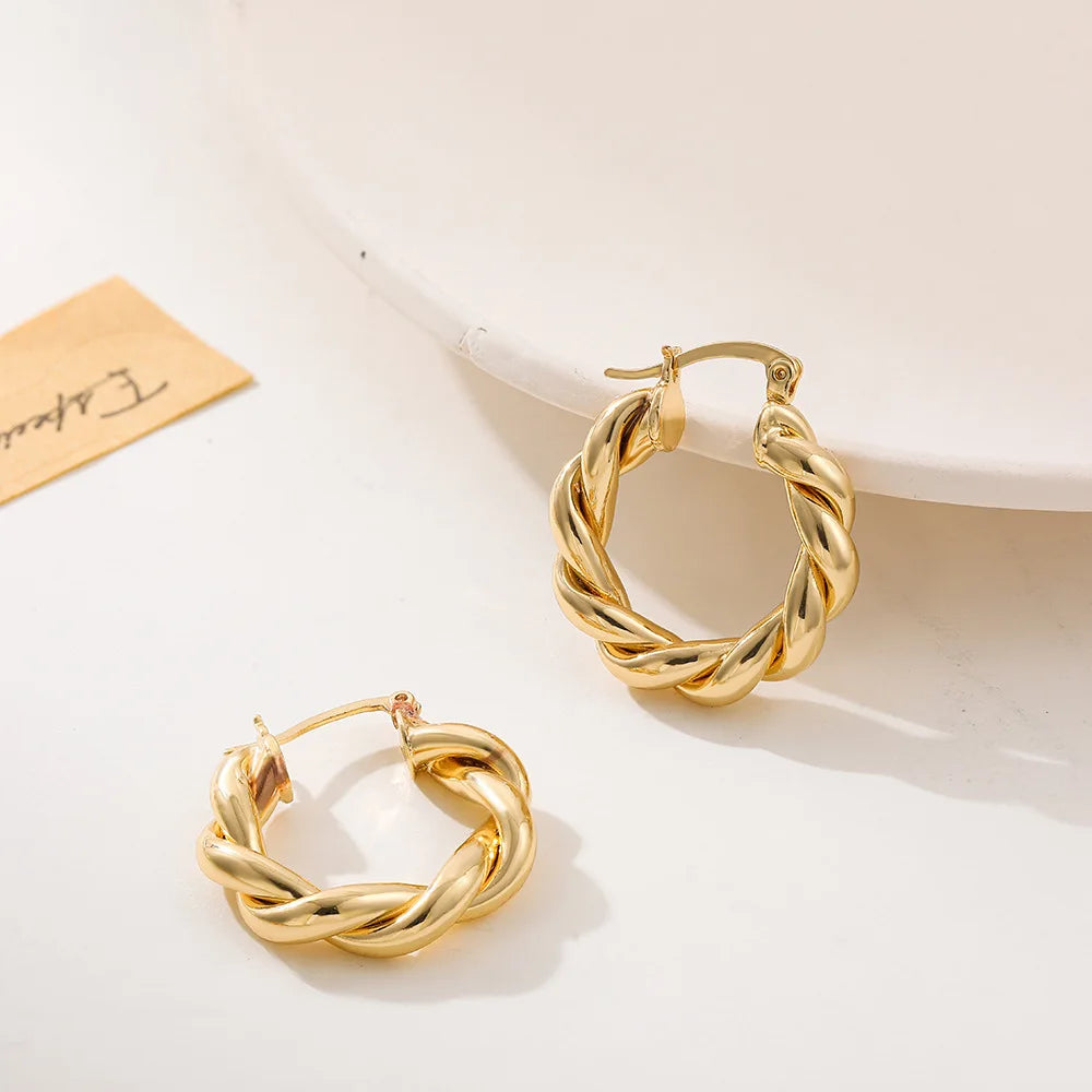 Jewelry Cool Style Hot Sale Big Thick Circle Hoop Earrings