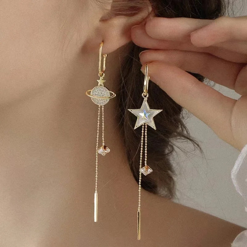 Trend Unique Design Elegant Exquisite Light Luxury Long Tassel Earrings